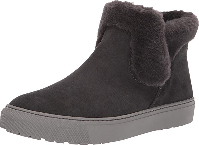 Profile view of Pewter Suede Cougar Duffy Women's Waterproof Suede Leather Winter Boots