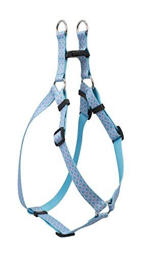 Weaver Pet Patterned Step-n-Go Harness Dog Collars and Leashes Weaver Leather Quatrefoil Blue Large 