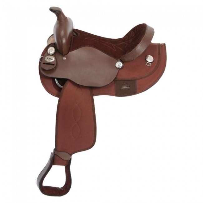 Brown Tough 1 Eclipse Synthetic Round Skirt Trail Saddle JT International