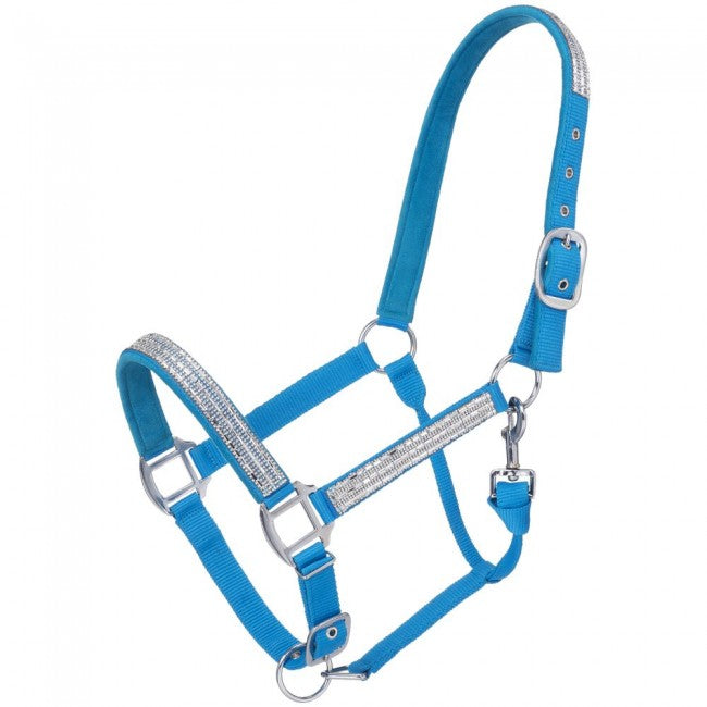 Turquoise Tough 1 Adjustable Nylon Halter with Crystal Accents