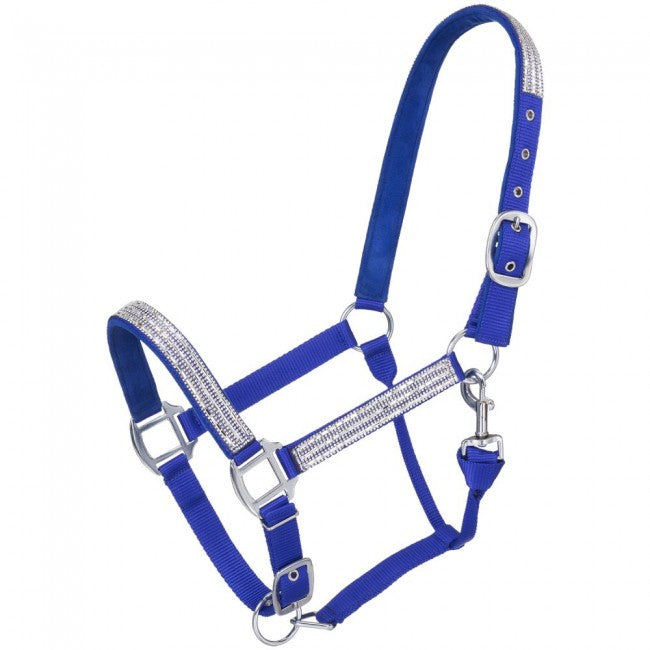 Royal Blue Tough 1 Adjustable Nylon Halter with Crystal Accents