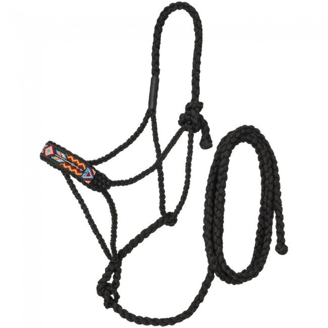 Black Arrow/Diamond/Arrow Tough 1 Beaded Mule Tape Halter with Lead Rope Halters