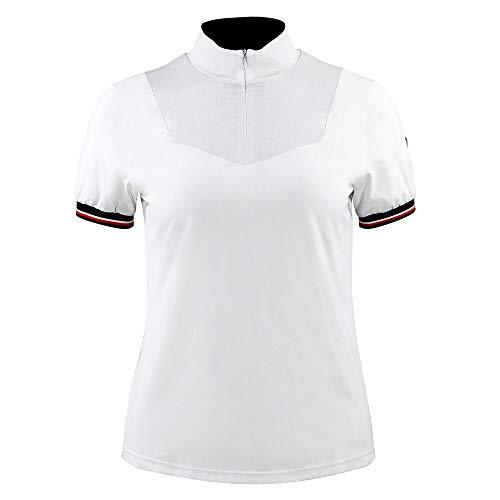 Horze Women's Taylor Technical Shirt - Convertible Collar Short Sleeve English Show Shirts Horze White US 4 (EU 34) 