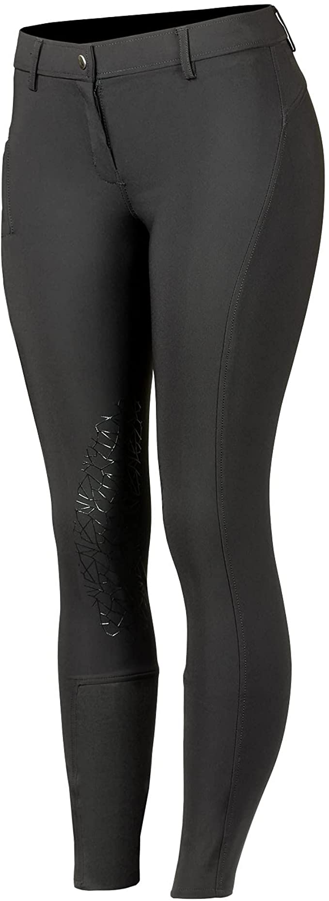 Horze Women's Joanna Knee Patch Breeches - Silicone Grip Knee Patch Breeches Horze Black US 26 (EU 38) 