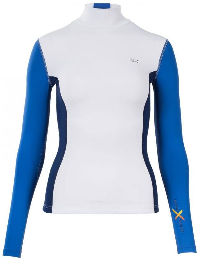 B Vertigo BVX Sussex Competition & Training Turtleneck Long Sleeve English Show Shirts Horze Bright White/Blue 6 
