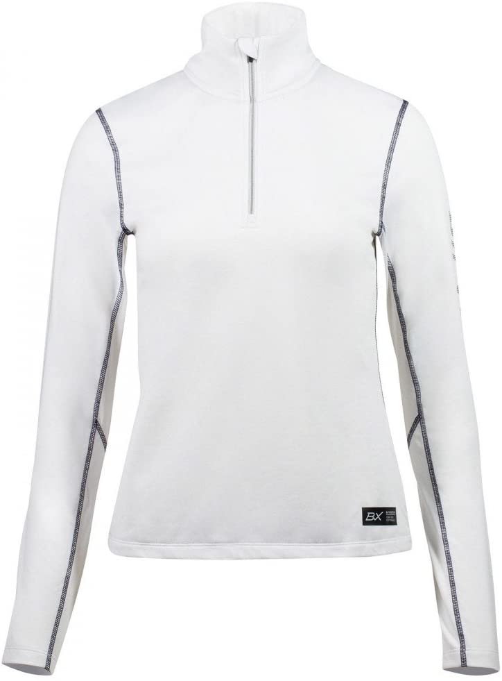 B Vertigo Roxane Women's Long Sleeve Zip Polo Technical Shirt Technical Shirts Horze 6 (EU 38) Bright White 