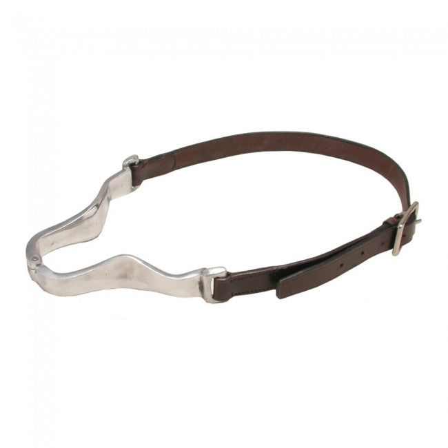 Brown Tough 1 Leather Cribbing Collar with Aluminum Hinge Halter Accessories