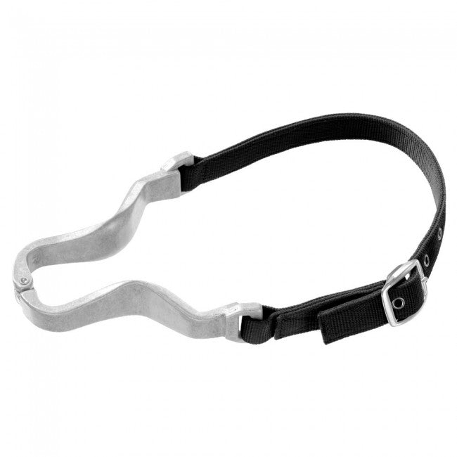 Black Tough 1 Nylon Cribbing Collar with Aluminum Hinge Halter Accessories