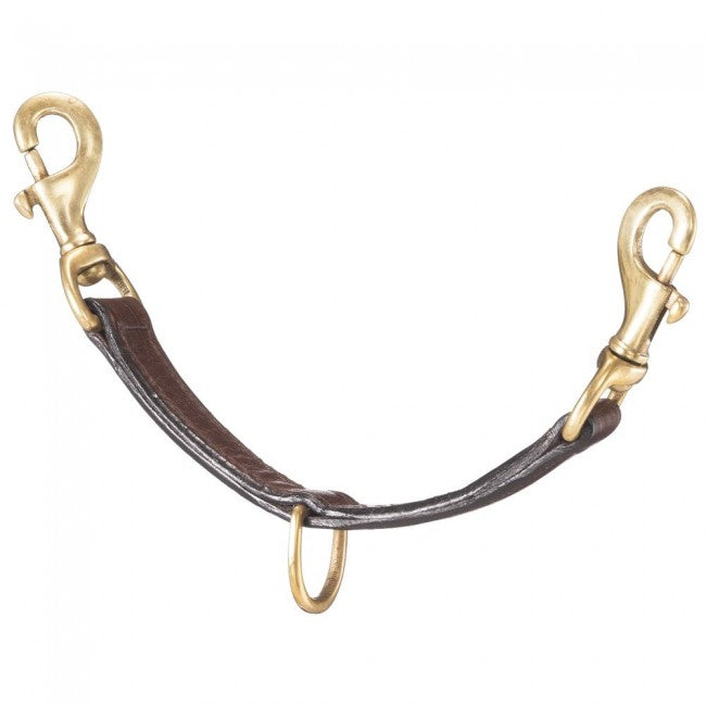 Dark Oil Tough 1 Leather Lunging Strap with Brass Hardware Halter Accessories