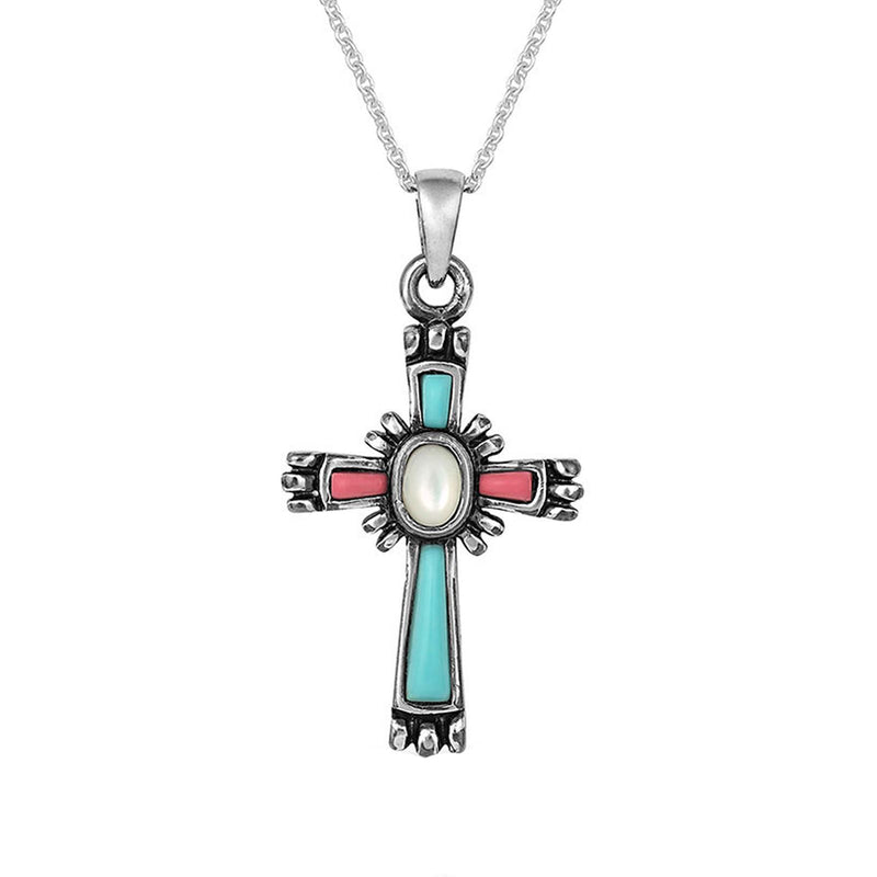 Faith Beaming Cross Necklace Jewelry Montana Silversmith 