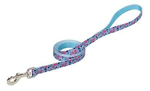 Bubble Turquoise Weaver Leather Patterned Dog Leash Dog Collars and Leashes Large 6'