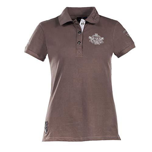 Horze MINYA Ladies PiqueShirt (42) Polo Shirts Horze Brown 28 