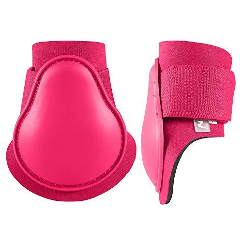 Horze Colorful Plastic And Neoprene Fetlock Boots For Protection During Jumping And Schooling, Assorted Colors, Cob And Competition/Exercise Boots Horze Rose Red Shetland 