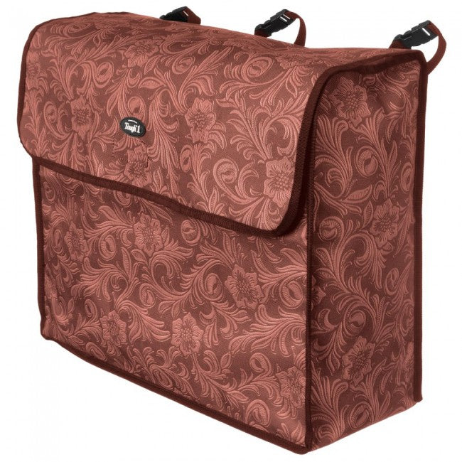 Tooled Leather Brown Tough 1 Blanket Storage Bag in Prints