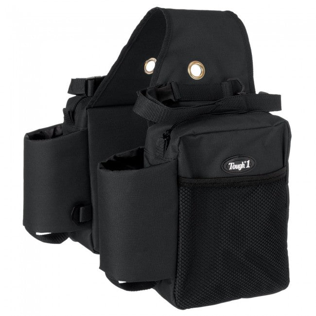 Black Tough 1 Nylon Water Bottle/Gear Carrier Saddle Bag JT International