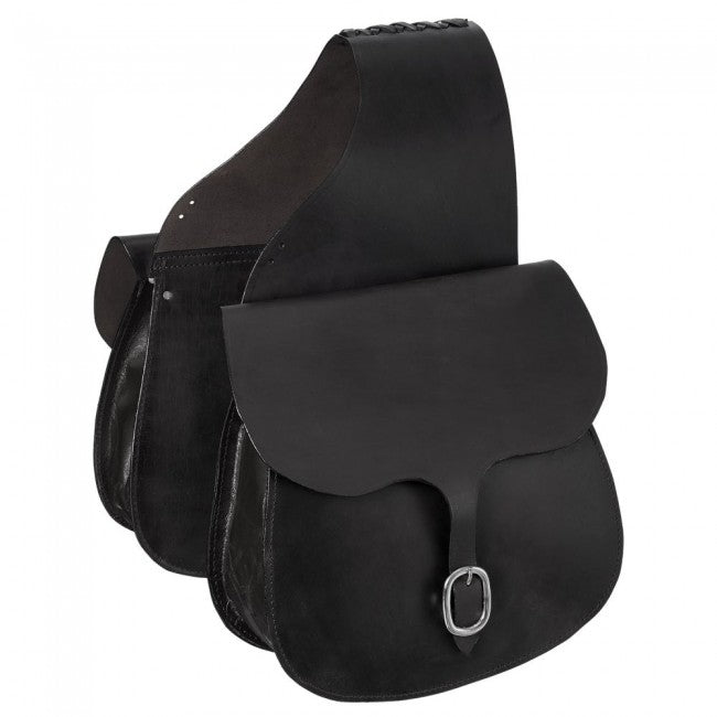 Black Tough 1 Leather Saddle Bag JT International