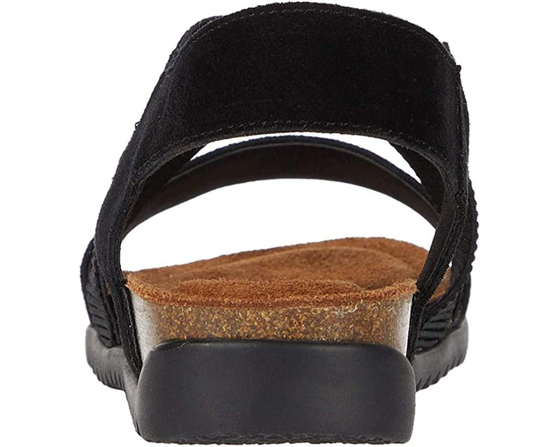 Back view of Black David Tate Women's Clear Sandals One Stop Equine Shop 7 Wide