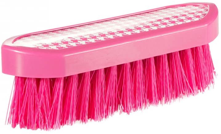 Horze Checked Dandy Brush Brushes Horze Pink 
