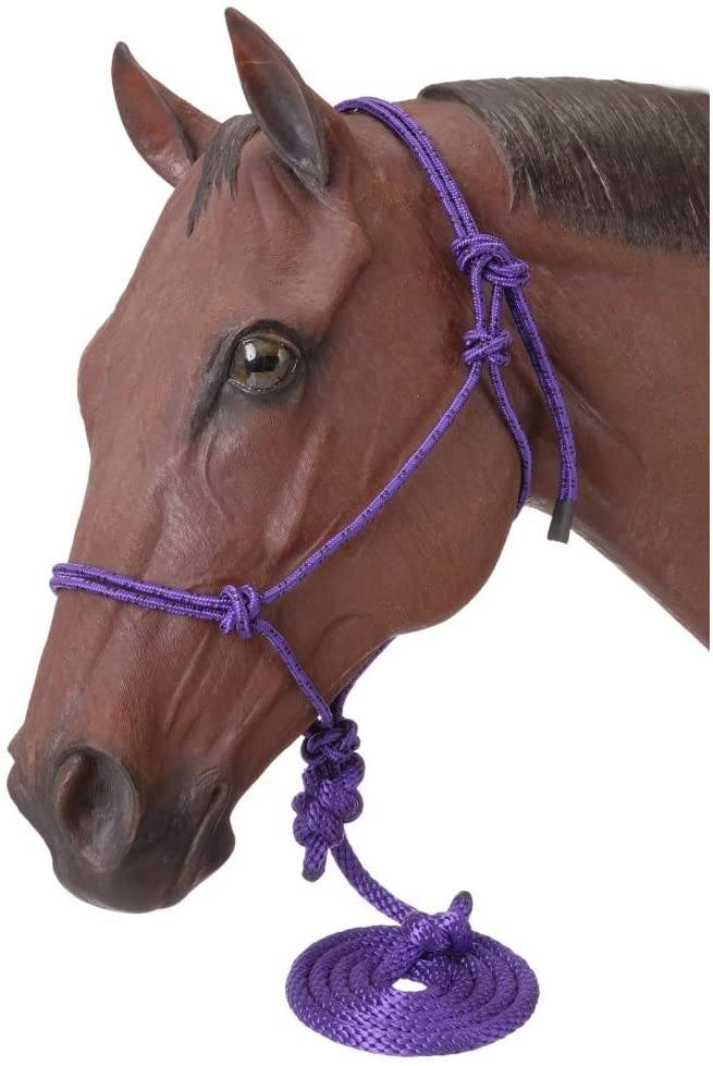 Tough 1 6 Pack Miniature Poly Rope Halters with Leads Rope Halters Tough 1 6 Pack 