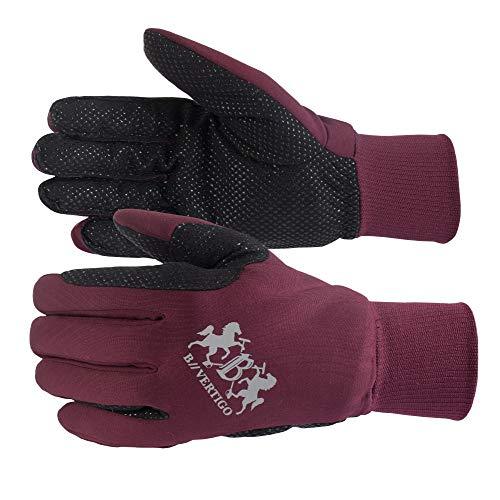 B Vertigo Women's Thermo Riding Gloves Gloves Horze Jet Black Medium 