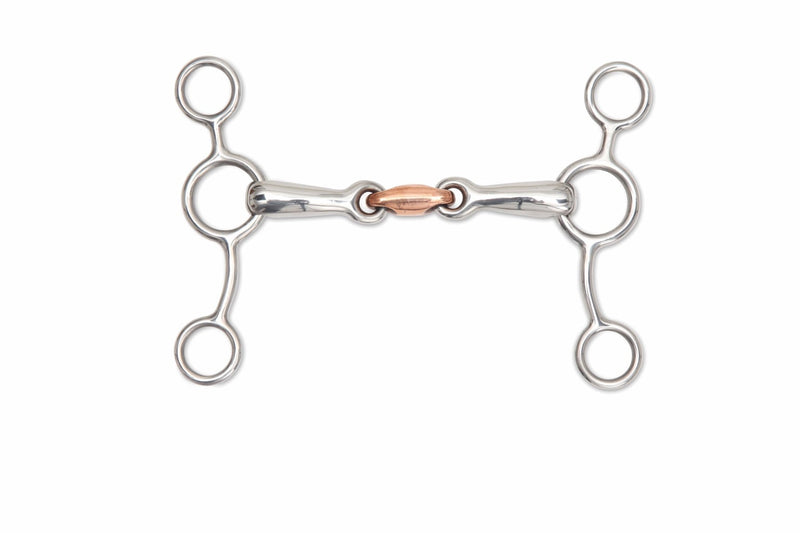 Shires Tom Thumb With Copper Lozenge English Horse Bits Shires 4.5 Stainless Steel 