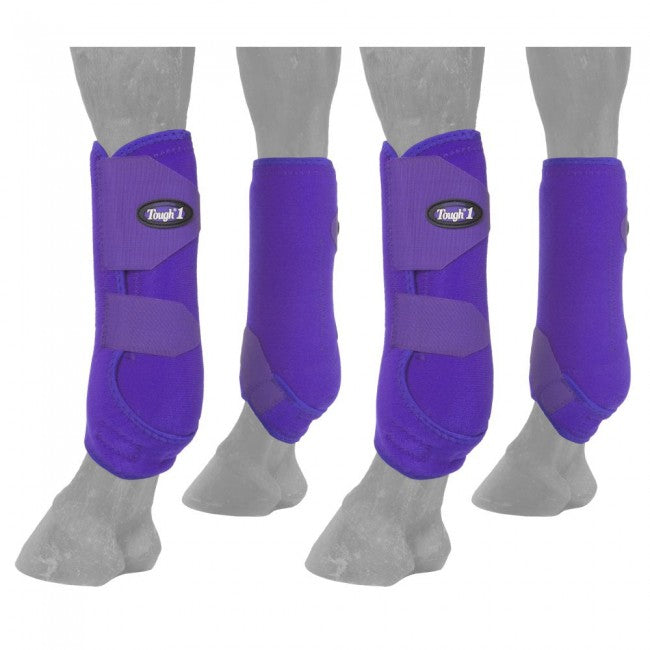 Purple Large Tough 1 Extreme Vented Sport Boots Set Competition/Exercise Boots