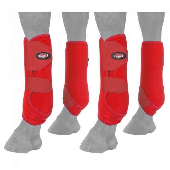 Red Large Tough 1 Extreme Vented Sport Boots Set Competition/Exercise Boots
