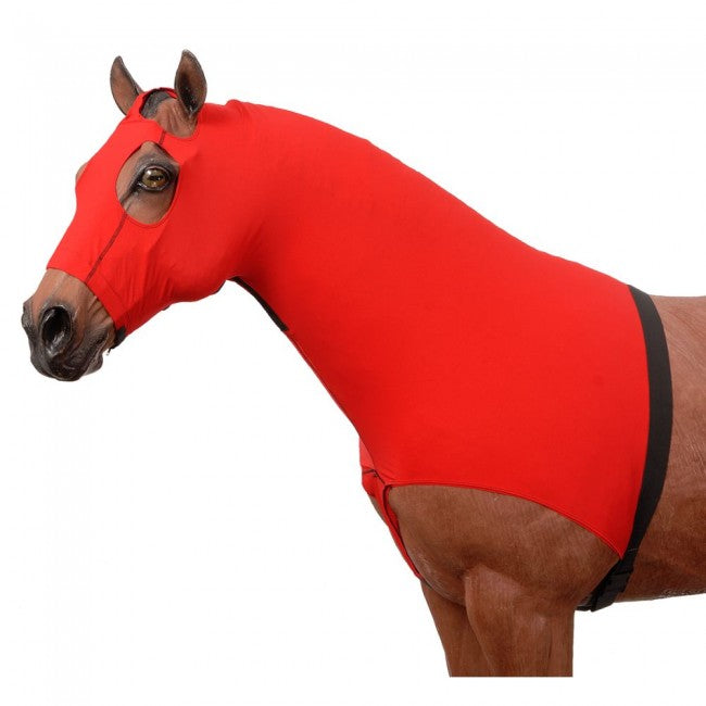 Red Tough 1 100% Spandex Mane Stay Hood Horse Hoods & Neck Covers