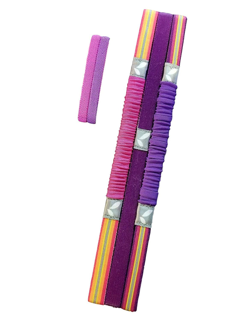 Sprigs Active Headbands and Hair Ties Set Hair Accessories Sprigs Purple Stripe 