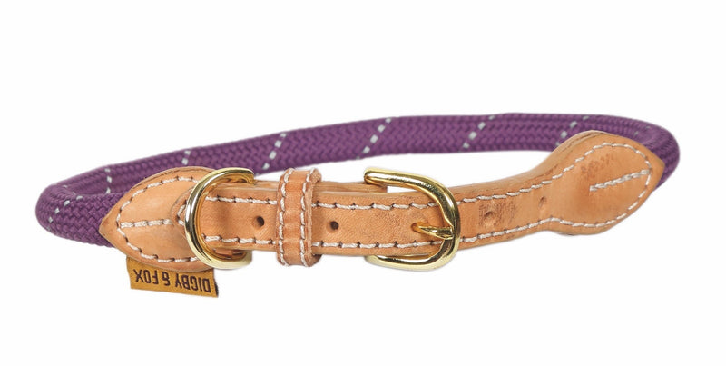 Shires Digby & Fox Reflective Dog Collar Dog Collars & Leashes Shires L Purple 