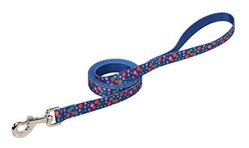 Bubble Blue Weaver Leather Patterned Dog Leash Dog Collars and Leashes Large 6'