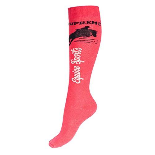 HORZE Supreme Winter Socks Socks Horze Teaberry Pink 8.5-9.5 