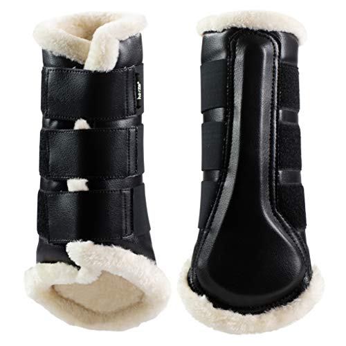 Horze Wilton Brushing Boots - Faux Fur Pile Lining Competition/Exercise Boots Horze 