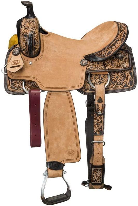 Tough 1 Western Saddle Pendleton All Around Leather 14" Brown RK304 Western Saddles JT International Two Tone 14" 