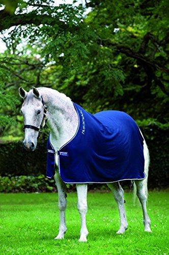 Rambo Cotton Cooler wist Belly Strao Coolers Horseware Ireland Navy/Navy & White 81" 
