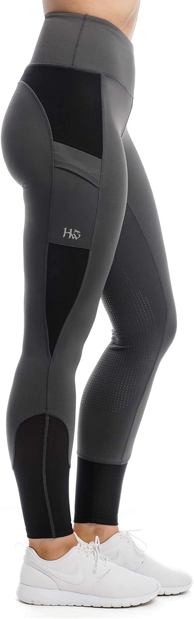 Charcoal Horseware Women's Silicon Riding Tights