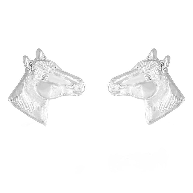 Little Silver Horse Head Earrings Jewelry Montana Silversmith 