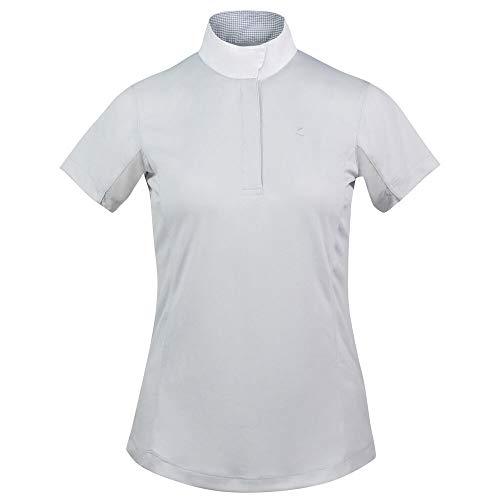 Horze Women's Blaire Show Sun Shirt - Short-Sleeved Short Sleeve English Show Shirts Horze Polar Grey US 10 (EU 40) 