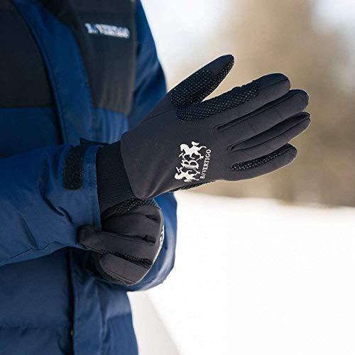 B Vertigo Women's Thermo Riding Gloves Gloves Horze Jet Black Large 