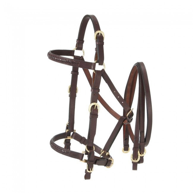 Australian Outrider Collection Aussie Leather Bridle/Halter Combination Australian Tack Australian Outrider Brown Horse 
