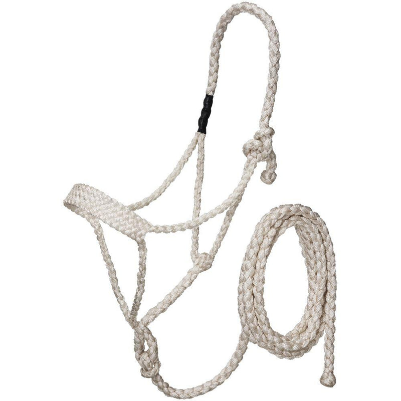 Tough-1 Mule Tape Halter with 10' Lead Rope Halters JT International White 
