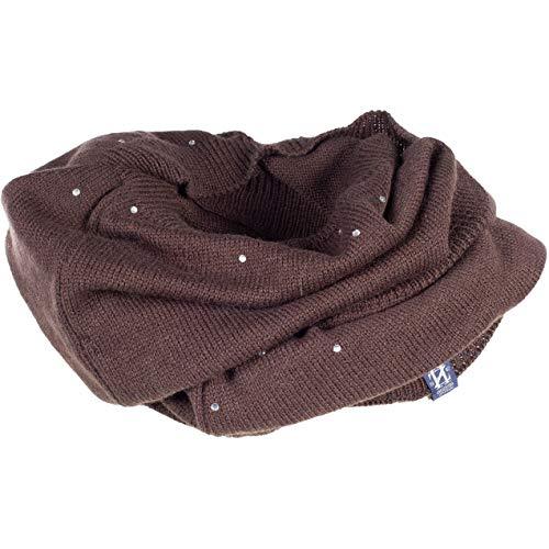 Horze Crescendo Women's Crystal Tube Scarf, Navy - Brown - One Size Scarves Horze 