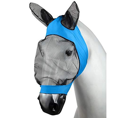 HORZE Soft Stretch Breathable Lycra Mesh Insect Fly Mask with Ear Protection Fly Masks Horze 
