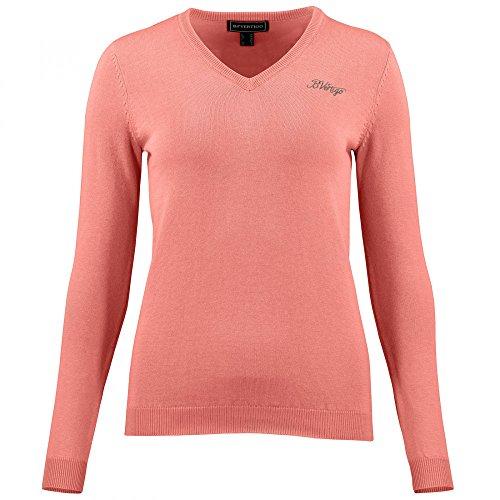 B Vertigo Nina Women's Classic V-neck Sweater Sweaters Horze Raspberry Pink 10 