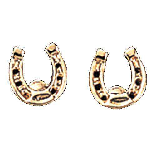 Exselle Horseshoe Earrings Jewelry Exselle Gold Plate 
