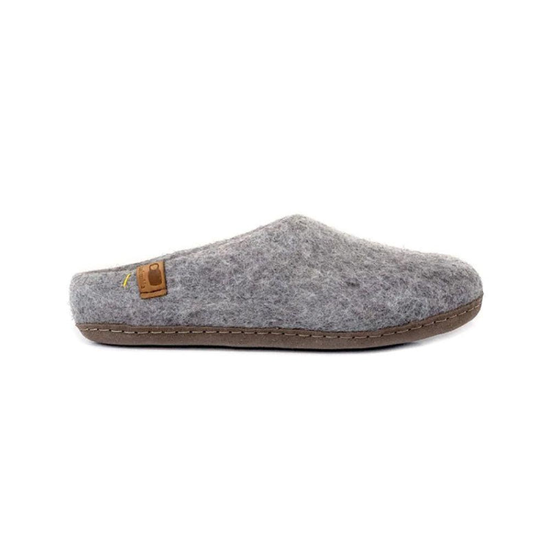 Baabushka Wool Slipper With Leather Sole Slippers Baabushka EU 37 Light Gray 