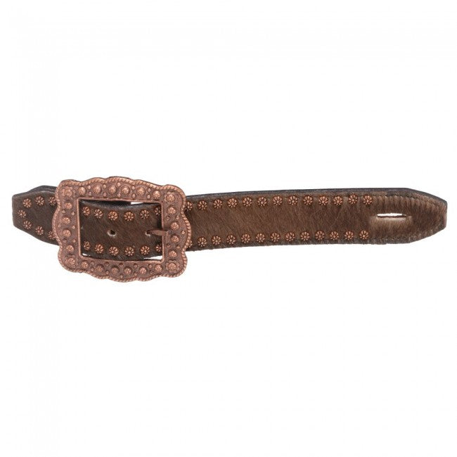 Brown Tough 1 Hair On Belt Style Spur Strap English Spurs And Straps