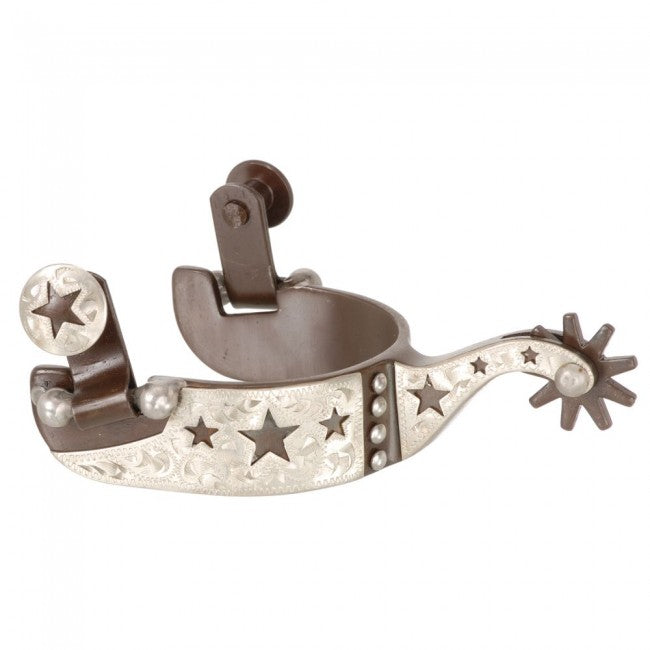 Brown Kelly Silver Star Cutout Stars Childs Show Spurs English Spurs And Straps JT International