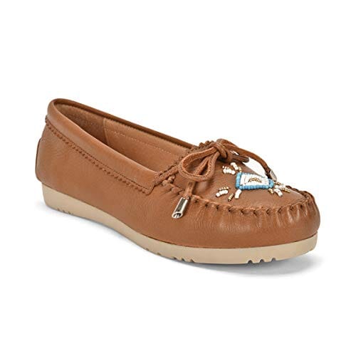 Five Tribe Women's Peaceful Leather/Suede Moccasin Loafer Sizes 7-9.5 Loafers Five Tribe Caramel 7 