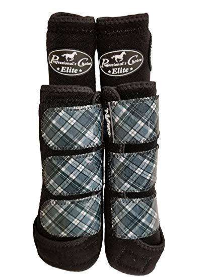 Professional's Choice For One Stop Vtech Elite 4-pack Competition/Exercise Boots Professional's Choice M Plaid/Black 